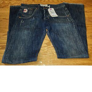 NEW Parasuco 8269KKD Distressed Low Rise Slim Fit Boy Fit Women's Jeans W27/34